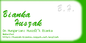 bianka huszak business card